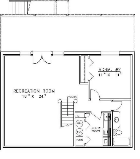Basement Plan for House Plan #456201