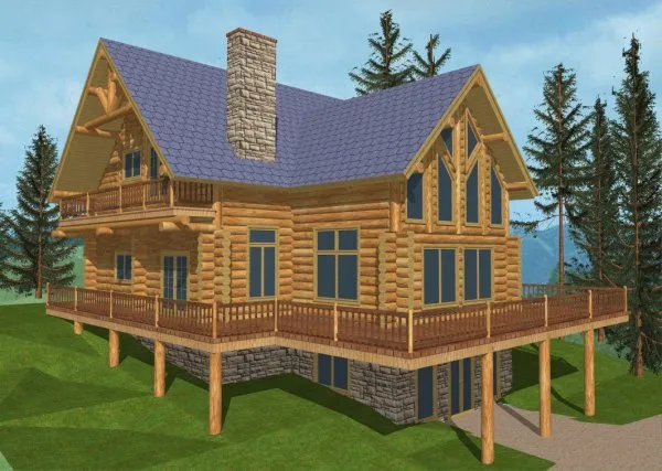 Full Rendering for House Plan #457201