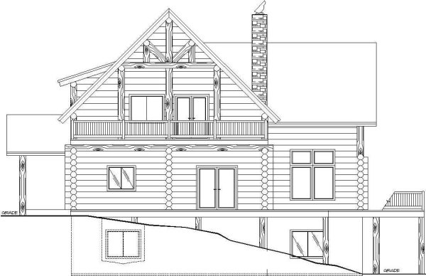 Left Elevation for House Plan #457201