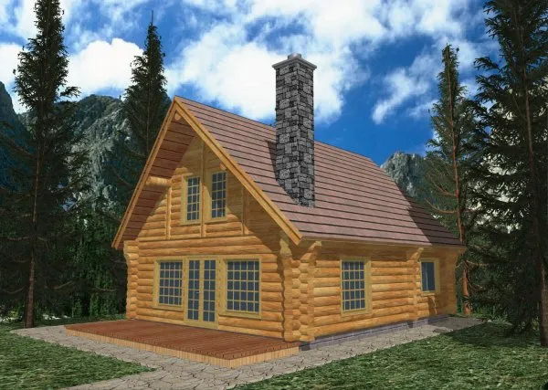 Full Rendering for House Plan #458201