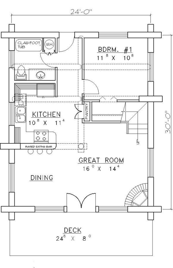 Main Floor Plan for House Plan #458201
