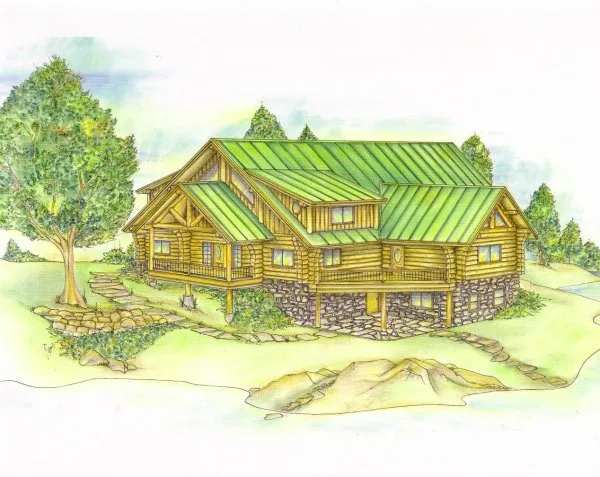 Full Rendering for House Plan #459201