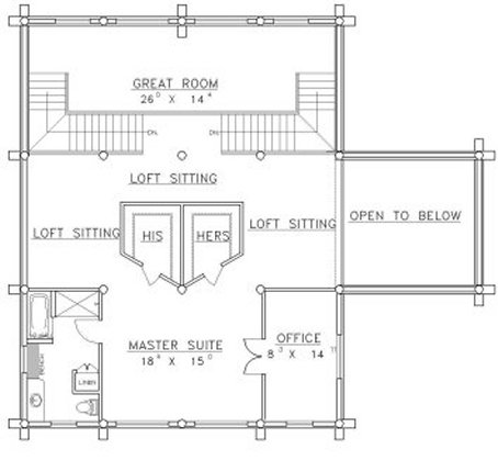 Second Floor Plan for House Plan #459201