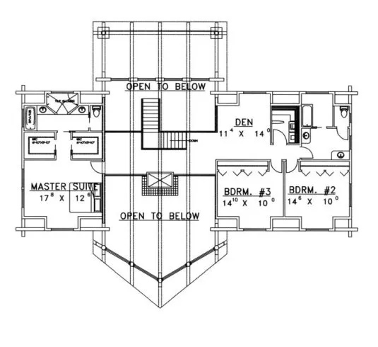 Second Floor Plan for House Plan #450301
