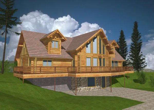 Full Rendering for House Plan #453301