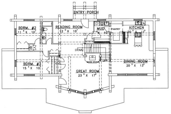 Main Floor Plan for House Plan #453301