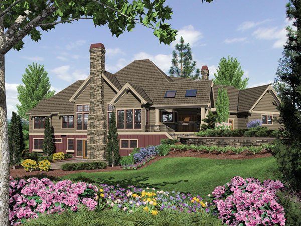 Rear Elevation for House Plan #321141