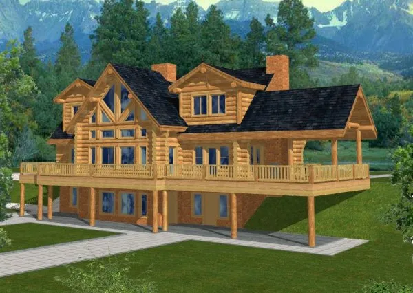 Full Rendering for House Plan #456301