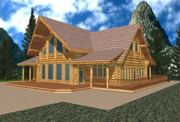 Full Rendering for House Plan #457301