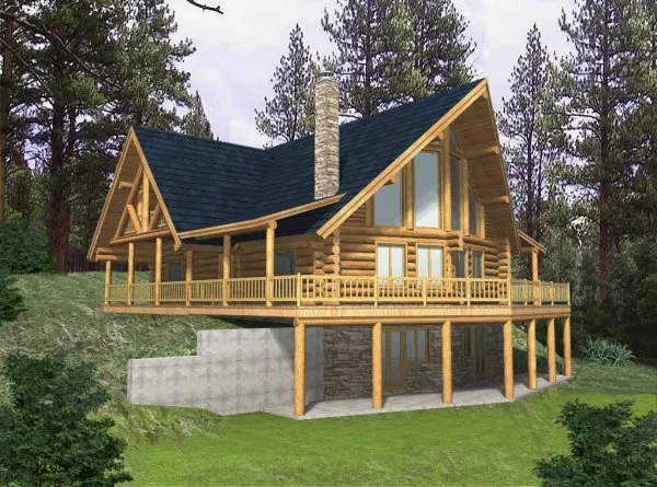 Full Rendering for House Plan #458301