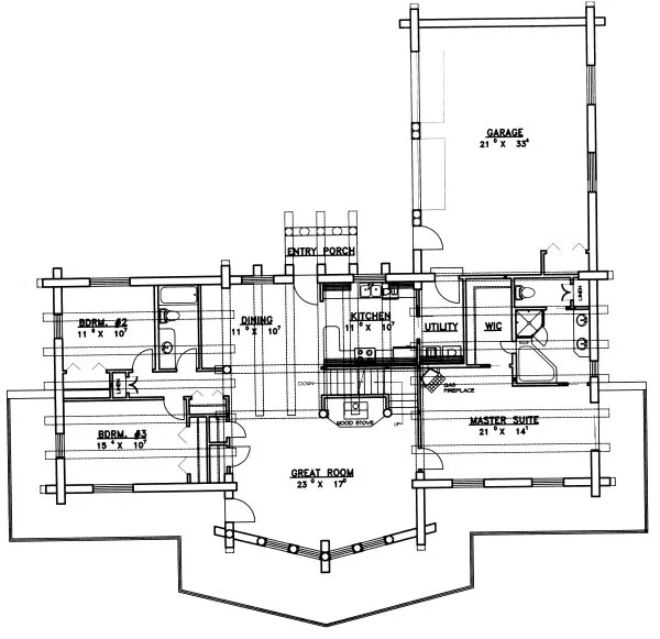 Main Floor Plan for House Plan #459301