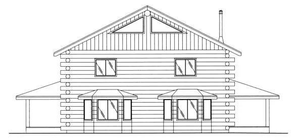 Rear Elevation for House Plan #452401