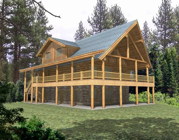Full Rendering for House Plan #454401