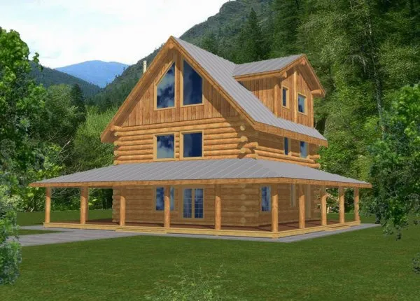 Full Rendering for House Plan #458401