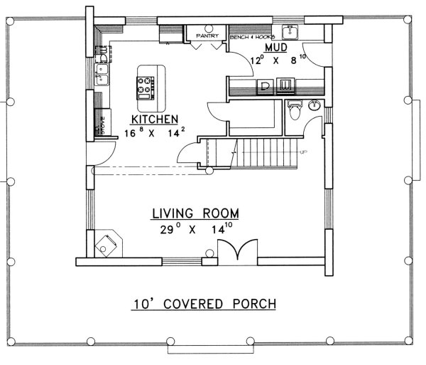 Main Floor Plan for House Plan #458401