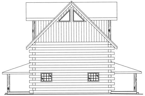 Rear Elevation for House Plan #458401
