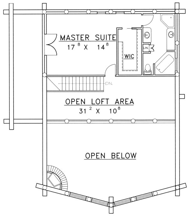 Second Floor Plan for House Plan #450501