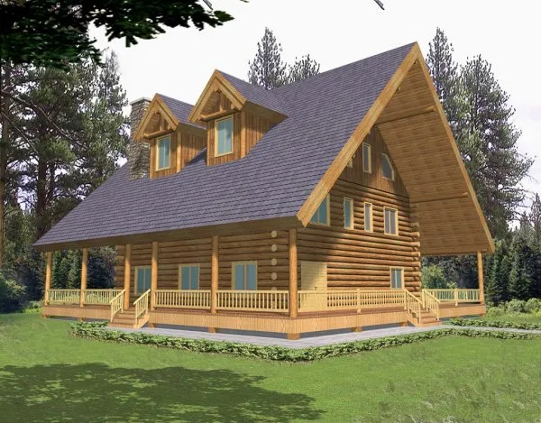 Full Rendering for House Plan #455501