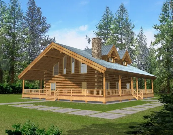 Full Rendering for House Plan #451601