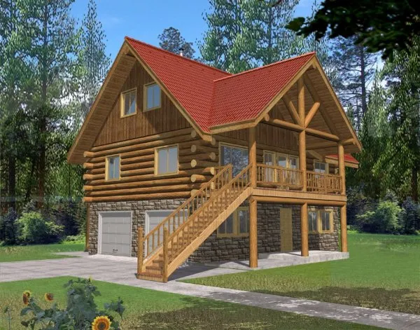 Full Rendering for House Plan #456601
