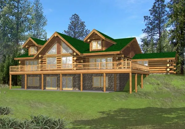 Full Rendering for House Plan #458601