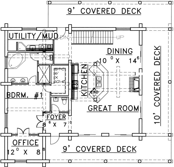 Main Floor Plan for House Plan #456701