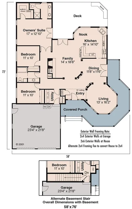 Main Floor Plan for House Plan #342391