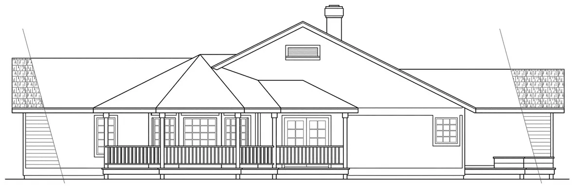 Right Elevation for House Plan #342391