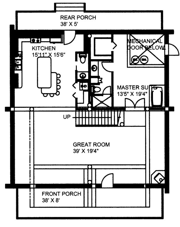 Main Floor Plan for House Plan #451801