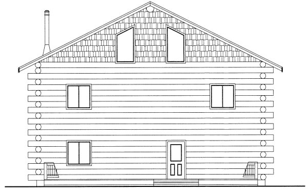 Rear Elevation for House Plan #451801