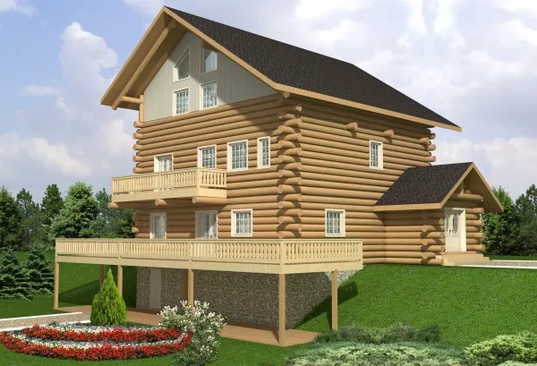 Full Rendering for House Plan #454801