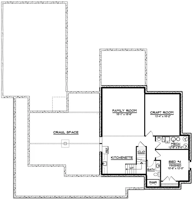 Basement Plan for House Plan #753182