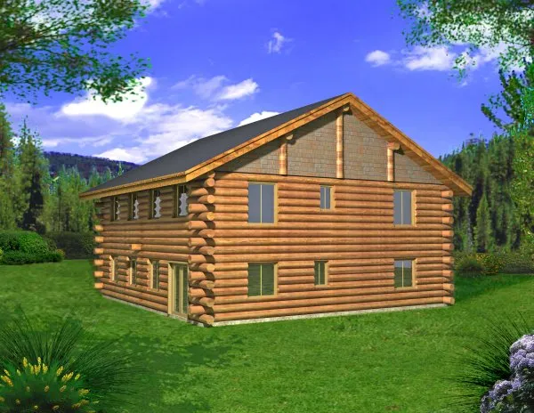 Full Rendering for House Plan #458801