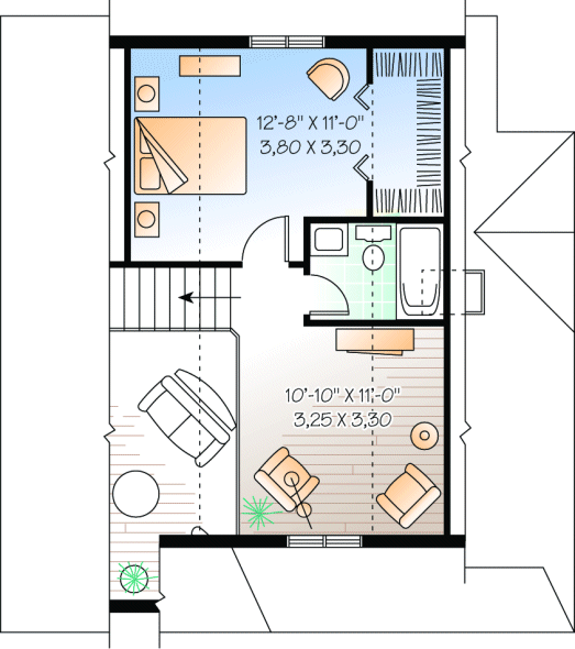 Second Floor Plan for House Plan #147952