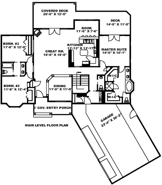Main Floor Plan for House Plan #455402