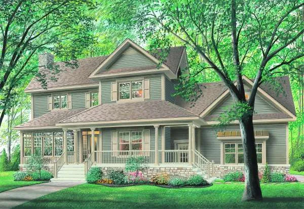 Full Rendering for House Plan #143582