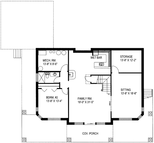 Basement Plan for House Plan #454033