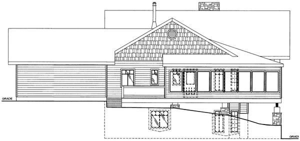 Right Elevation for House Plan #454033