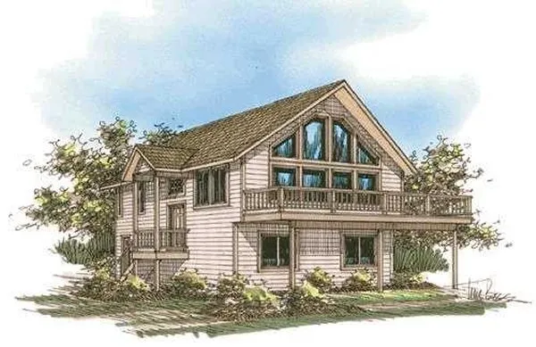 Full Rendering for House Plan #451002