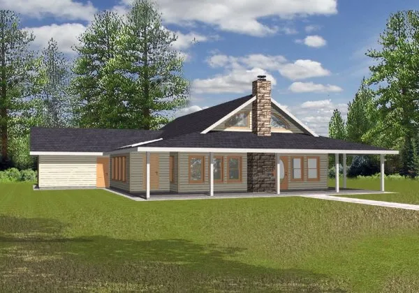 Full Rendering for House Plan #455002