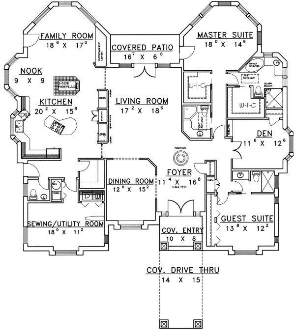 Main Floor Plan for House Plan #456002