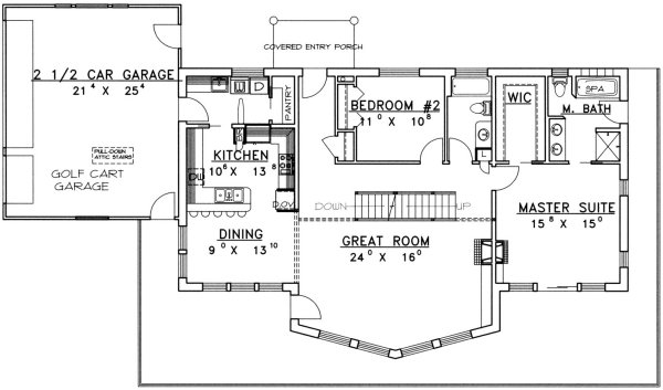 Main Floor Plan for House Plan #457002