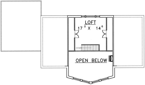 Second Floor Plan for House Plan #457002