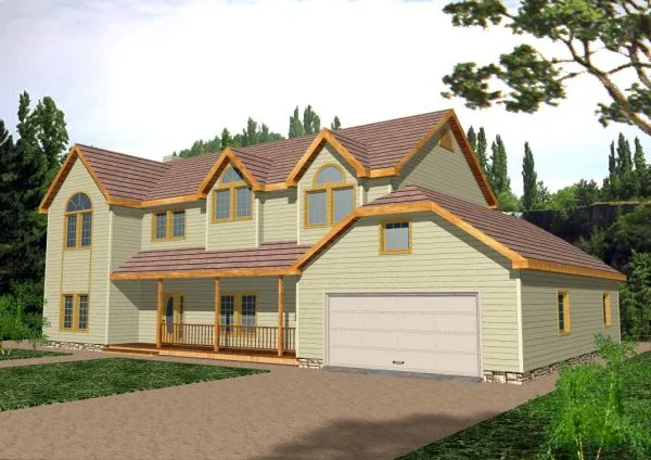 Full Rendering for House Plan #451102