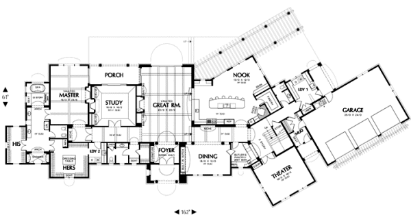 Main Floor Plan for House Plan #320442