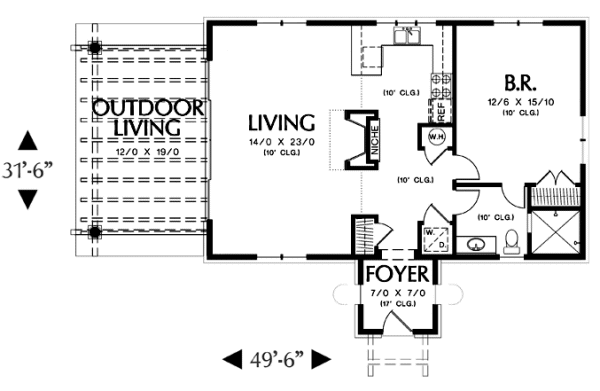 Main Floor Plan for House Plan #327511