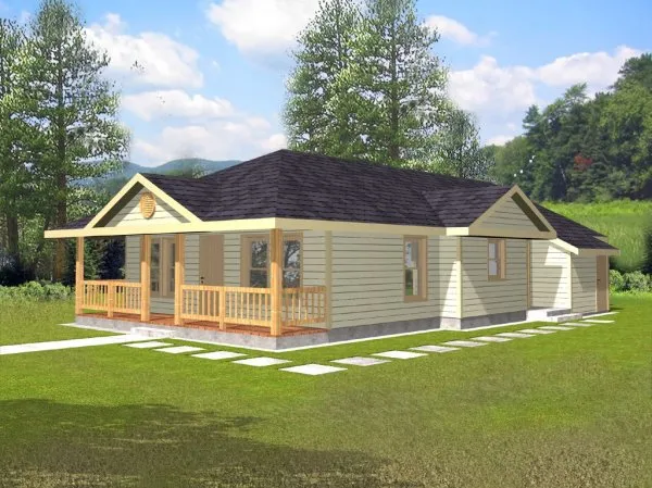 Full Rendering for House Plan #455102