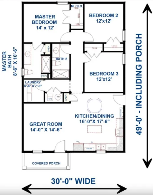 Main Floor Plan for House Plan #430232