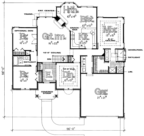 Main Floor Plan for House Plan #158471