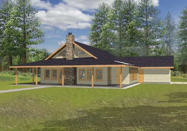 Full Rendering for House Plan #452202